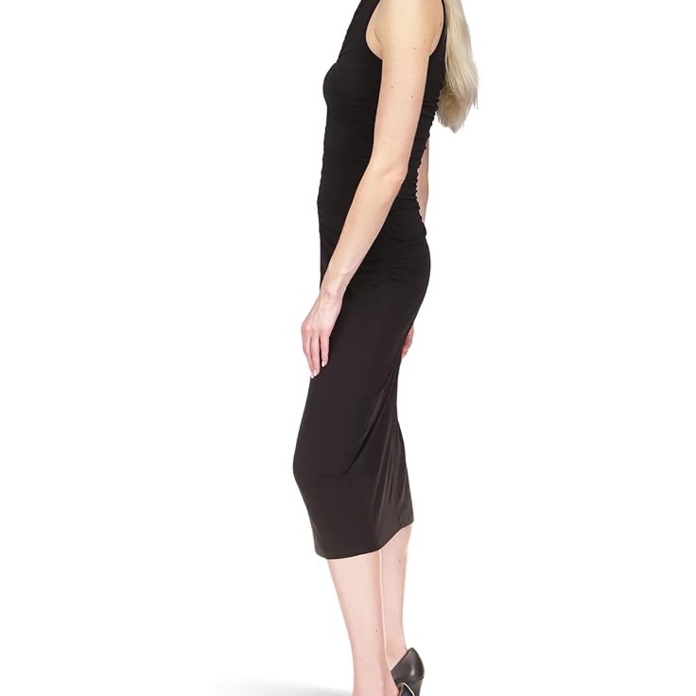 MICHAEL Michael Kors Ruched Sleeveless Midi Dress - Picture 2 of 4